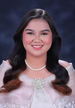 Girl wearing graduating gown